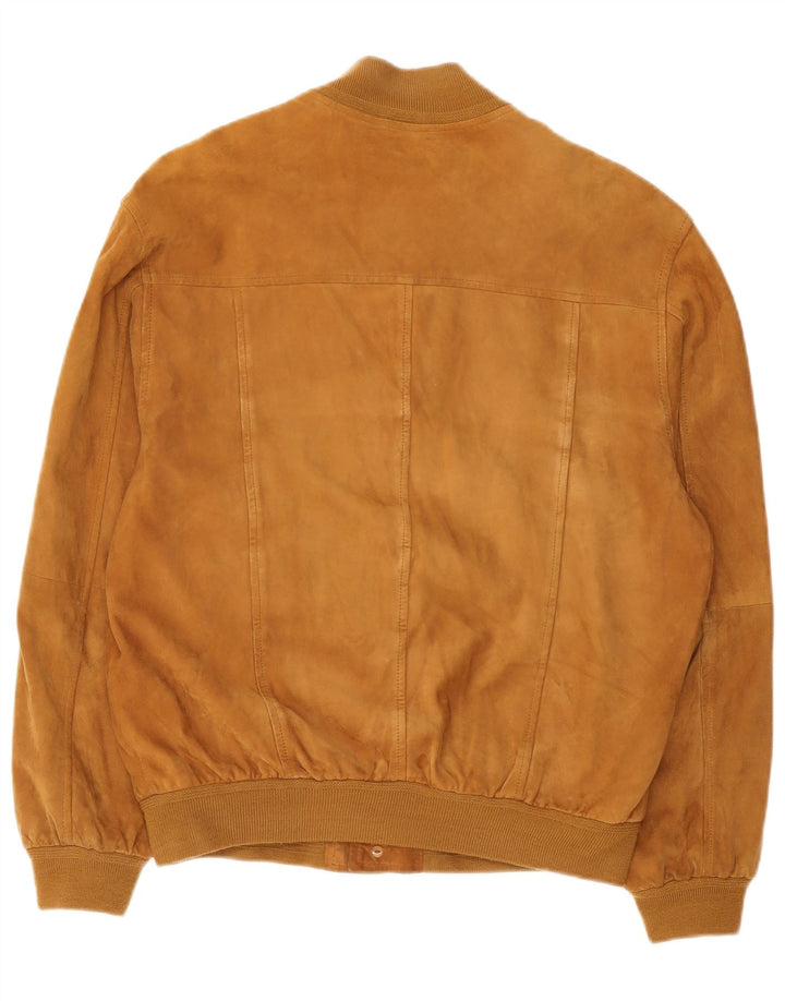 Martin Eden Chaqueta bomber de ante para hombre IT 48 Cuero marrón medio