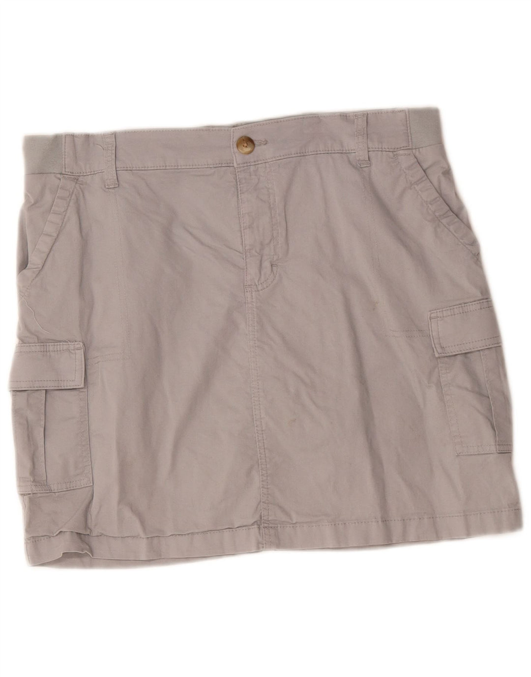 LEE Falda pantalón para mujer, ajuste regular, falda cargo de talle medio, US 14 XL W36, algodón gris