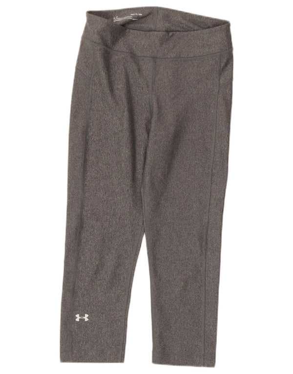 Under Armour Leggings Capri Heat Gear para Mujer UK 8 Small Gris Poliéster