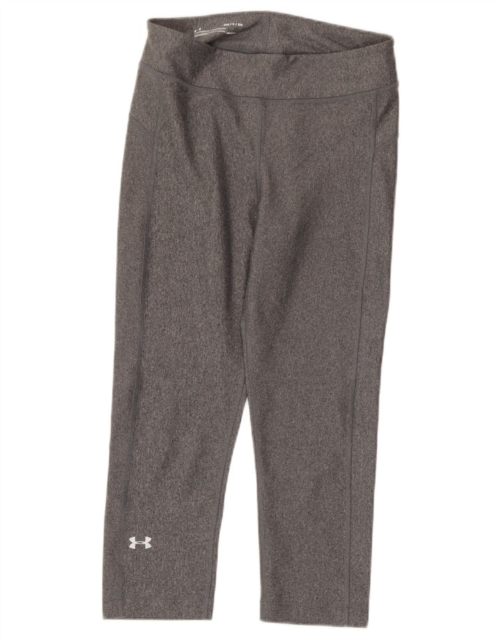 Under Armour Leggings Capri Heat Gear para Mujer UK 8 Small Gris Poliéster