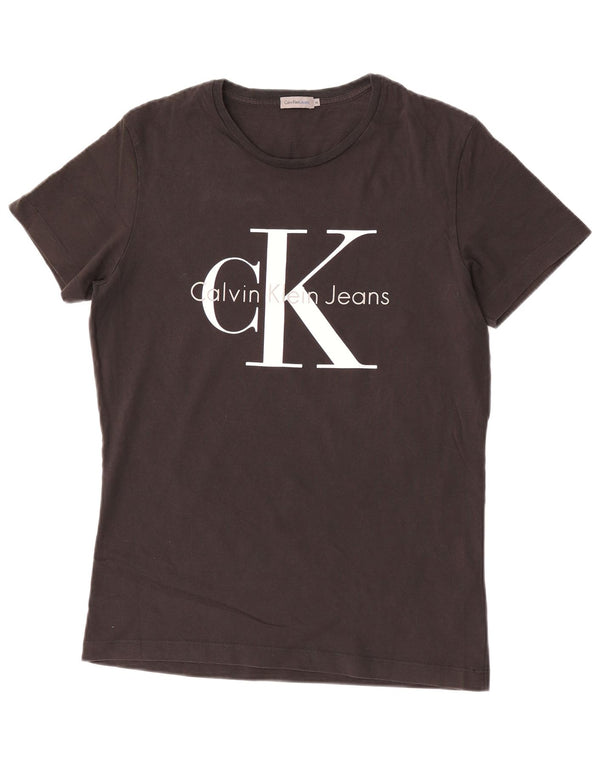 Calvin Klein Jeans - Camiseta gráfica para hombre, talla mediana, algodón negro