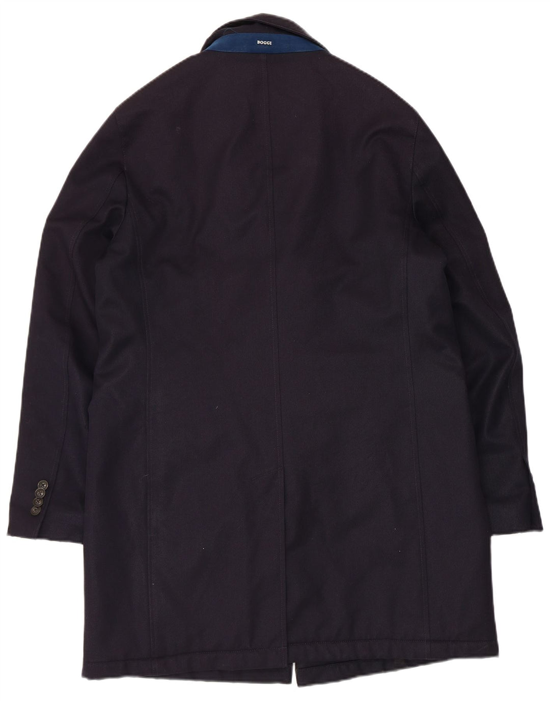 Abrigo Boggi Hombre IT 46 Small Lana Azul Marino