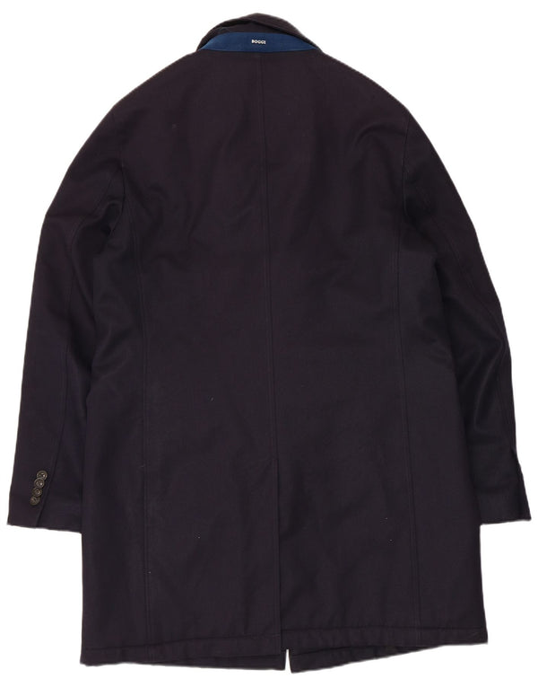 Abrigo Boggi Hombre IT 46 Small Lana Azul Marino
