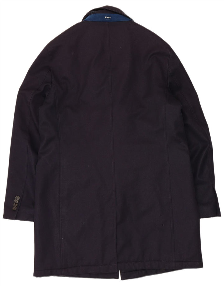 Abrigo Boggi Hombre IT 46 Small Lana Azul Marino
