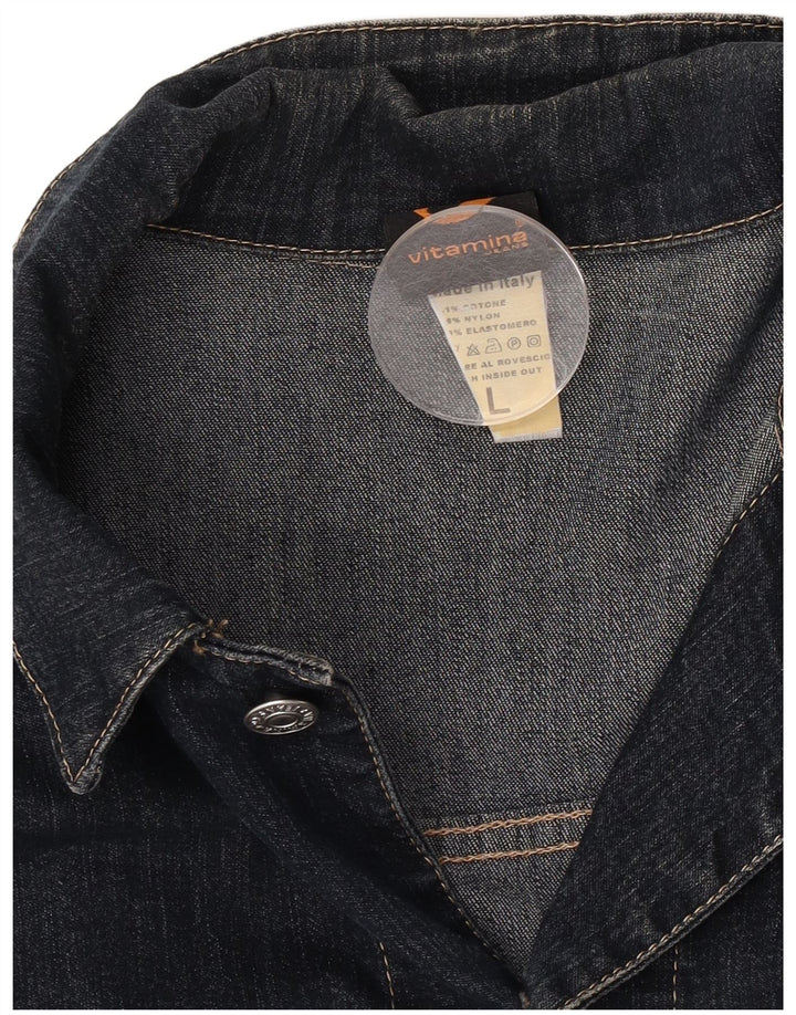 Vitamina Chaqueta vaquera para hombre UK 40 Large Azul marino Algodón
