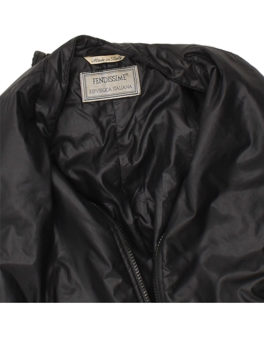 FENDISSIME Womens Bomber Jacket IT 46 Large Black Polyamide Vintage Fendissime and Second-Hand Fendissime from Messina Hembry 