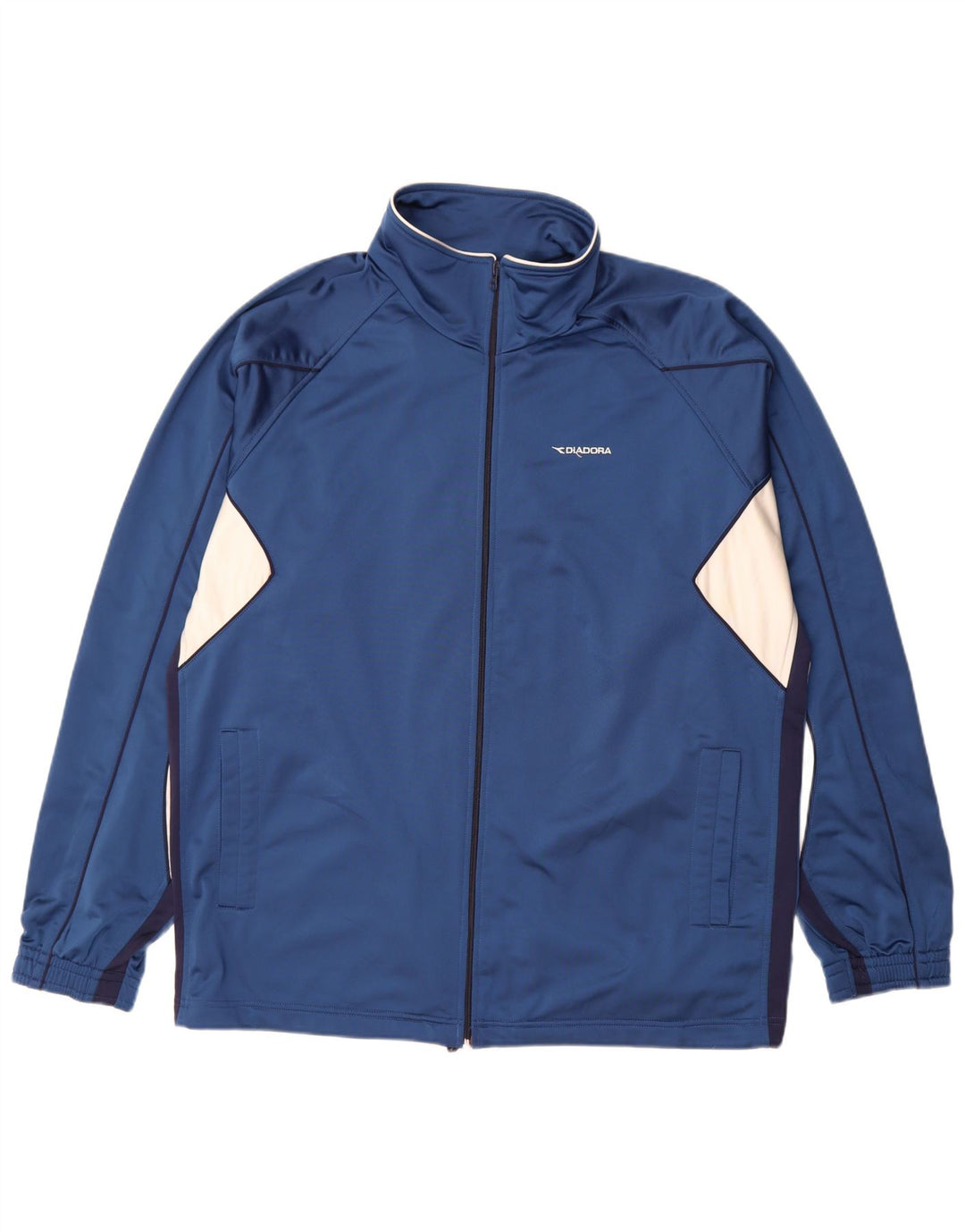Diadora Hombre Chándal Top Chaqueta 2XL Azul Colorblock Poliéster