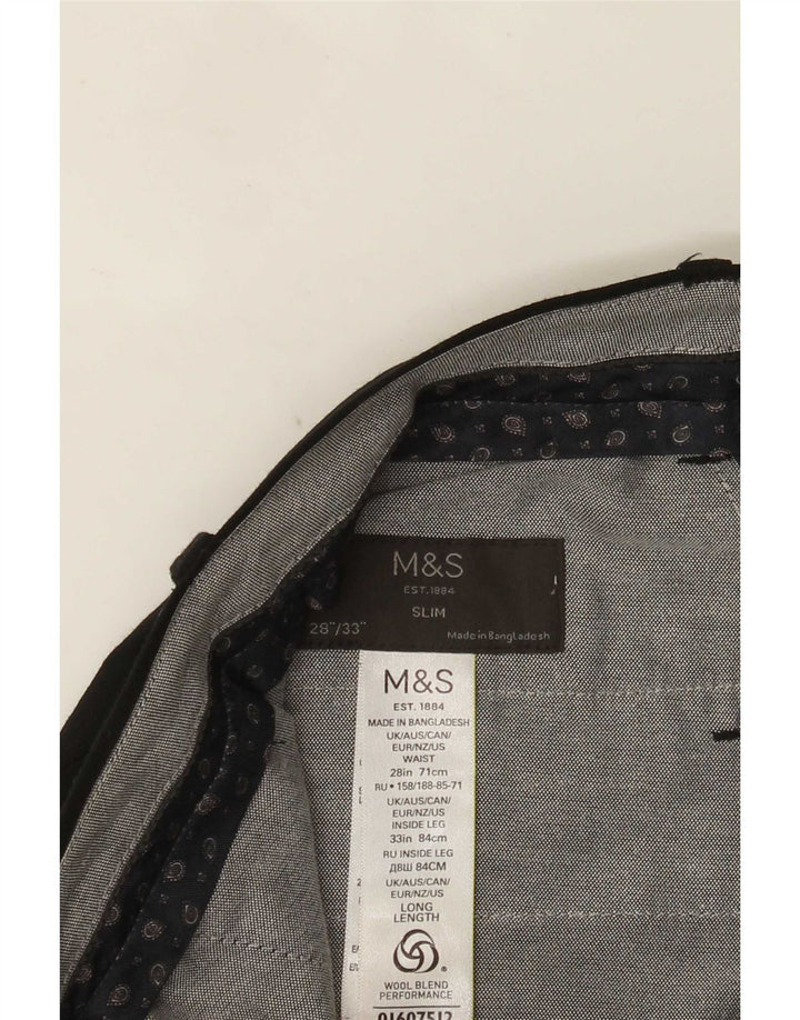 Marks & Spencer Pantalones de traje ajustados para mujer W28 L33 Negro