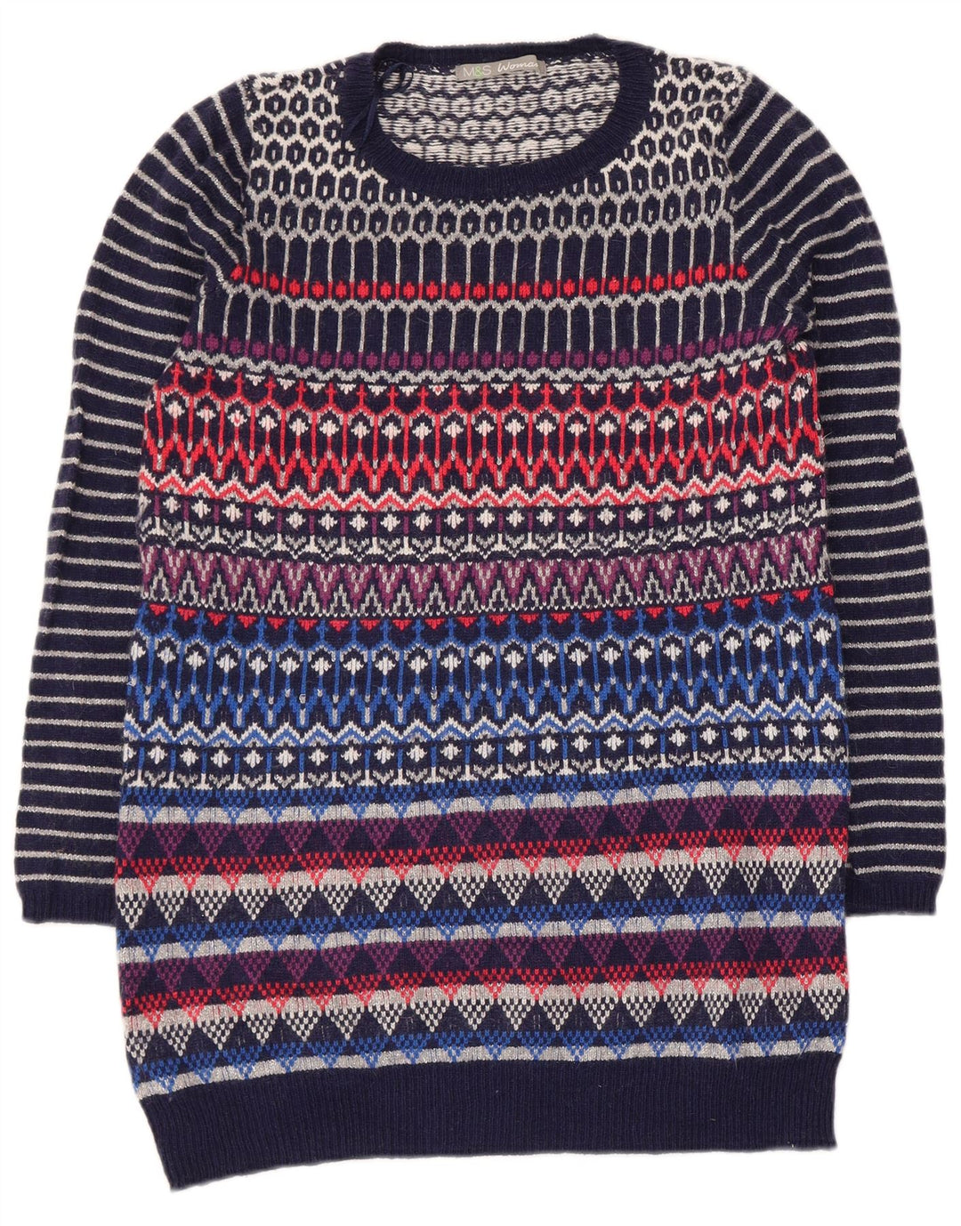 Marks & Spencer - Jersey de cuello redondo para mujer, talla 40, talla M, multicolor