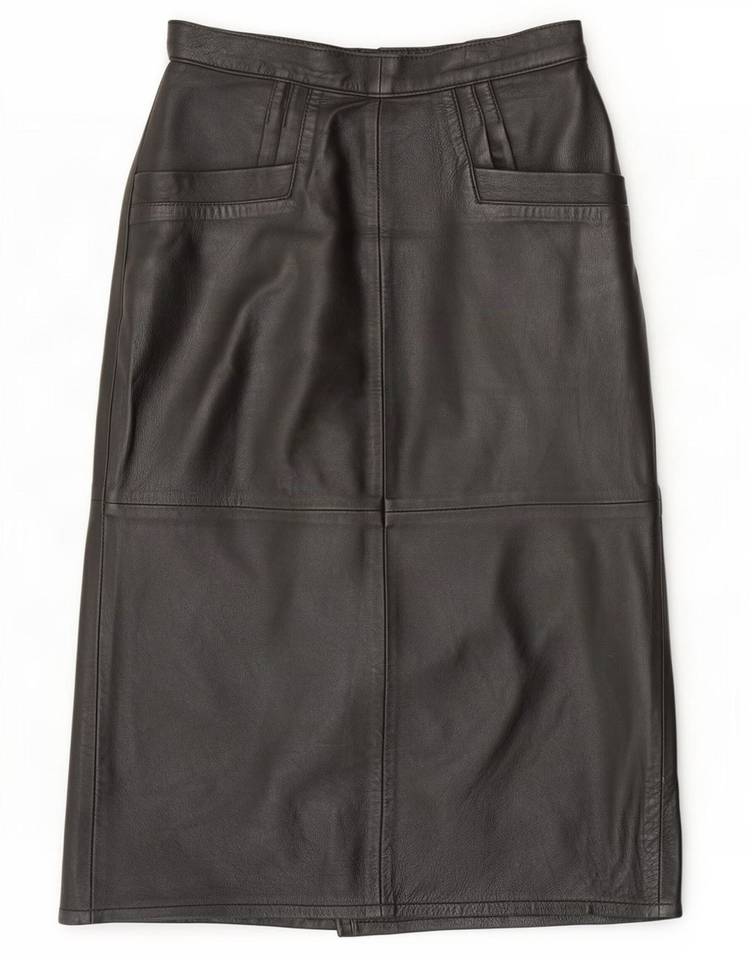 Falda de cuero de cintura alta para mujer Ruby EU 38 Medium W28 Black
