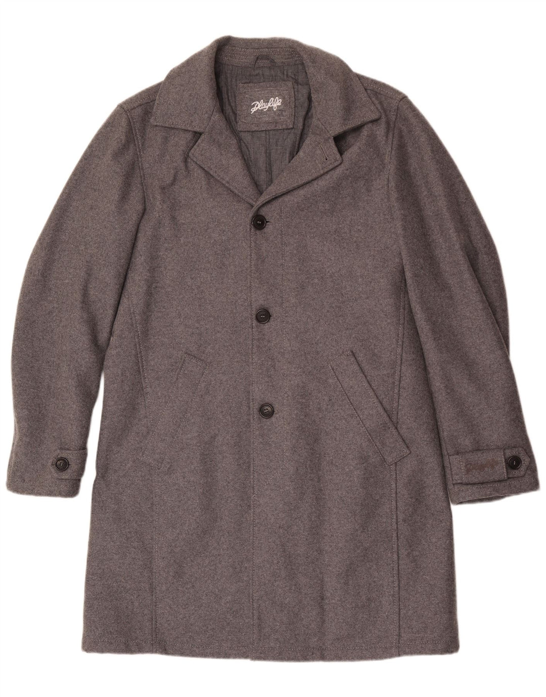 Playlife Abrigo para hombre UK 40 Grande Gris