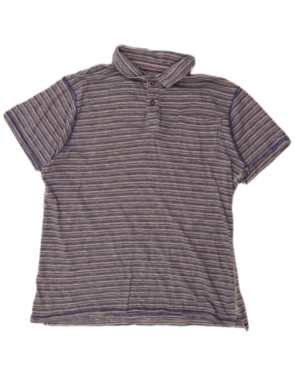 Weird Fish Polo Hombre XL Azul Marino Rayas Algodón