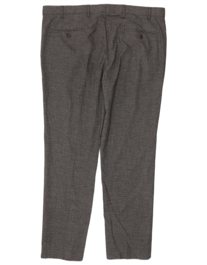 Marks & Spencer Pantalones chinos ajustados para hombre W38 L31 Poliéster gris