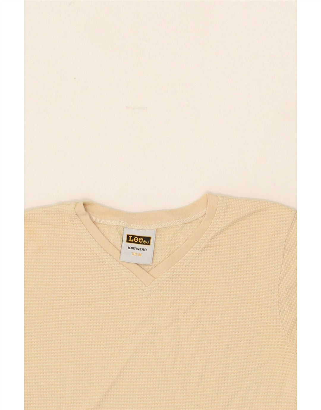 LEE Womens Crop T-Shirt Top UK 12 Medium Beige Cotton Vintage Lee and Second-Hand Lee from Messina Hembry 