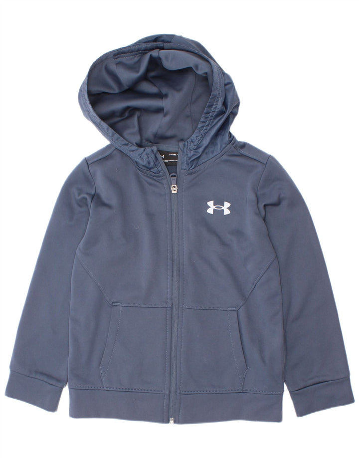 Under Armour Sudadera con capucha y cremallera para niño 5-6 años Azul marino Poliéster