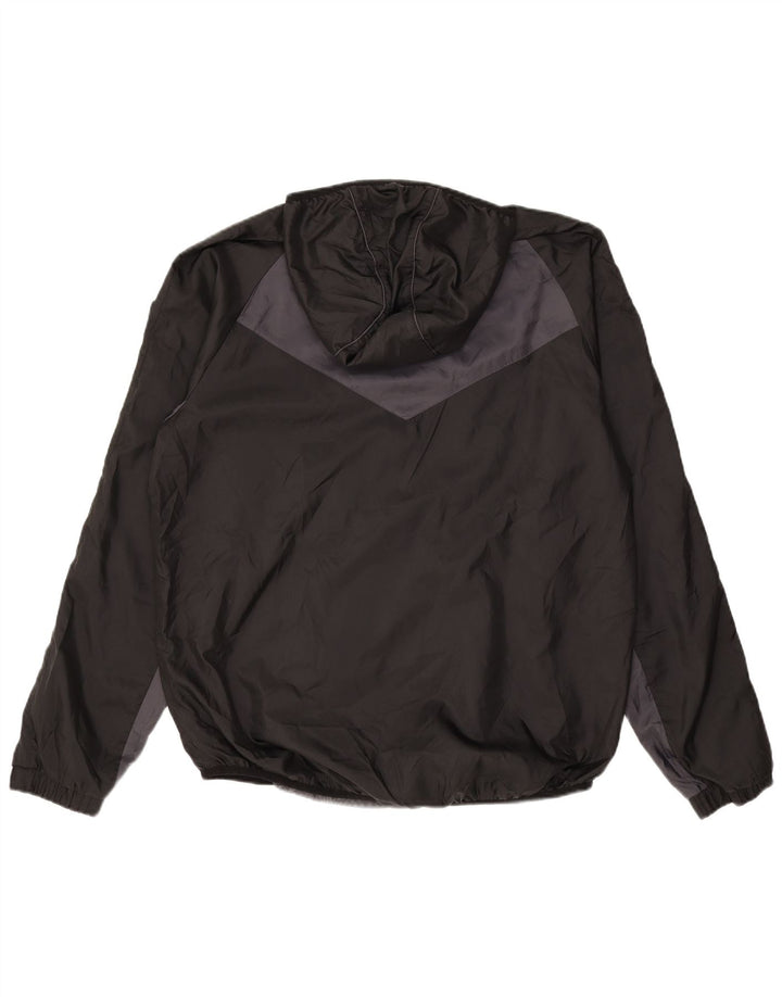 PUMA Chaqueta superior de chándal con capucha para hombre Poliéster color block negro grande