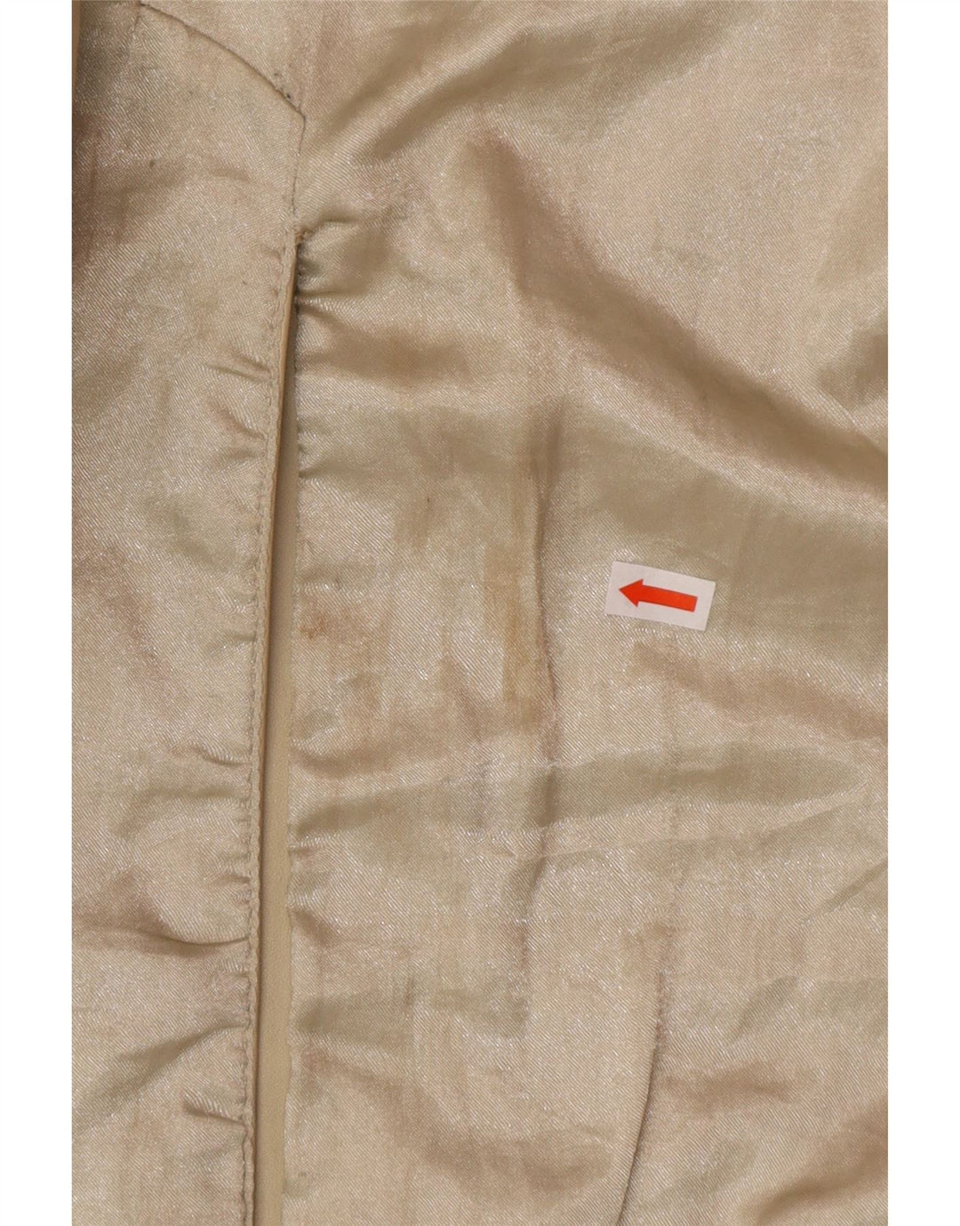 OLLY & CO Abrigo de cuero para mujer UK 10 Small Beige Leather