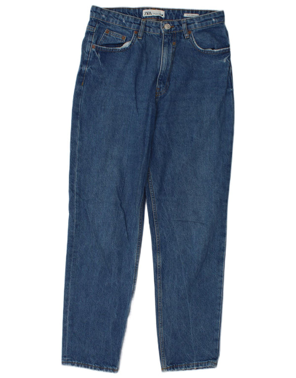 Zara Jeans Mom de Talle Alto para Mujer EU 38 Small W28 L27 Algodón Azul