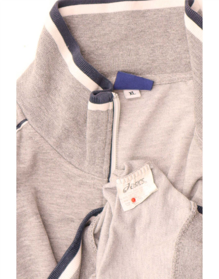Asics Hombre Graphic Chándal Top Chaqueta XL Gris Poliéster Deportes