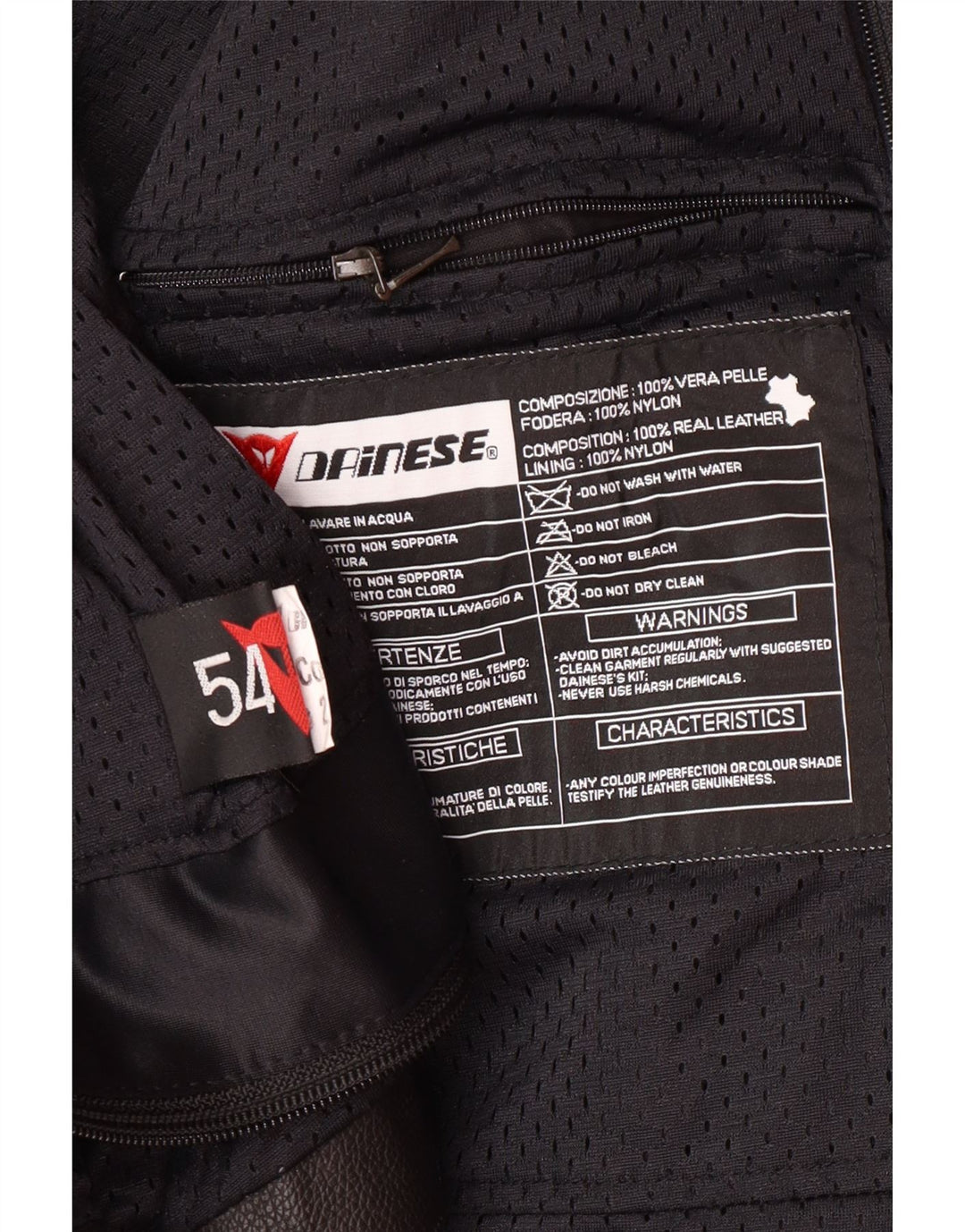 DAINESE Chaqueta Graphic Racer para hombre Talla 54 Grande Cuero color block negro