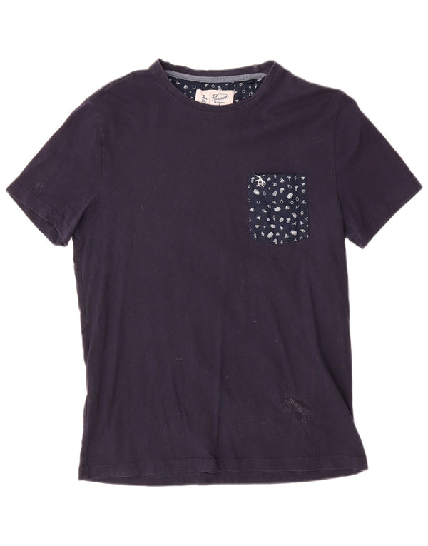 Camiseta Penguin Hombre Top Medium Azul Marino Algodón