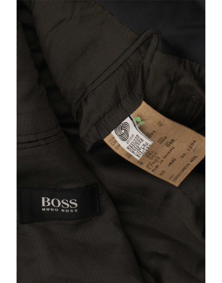 Hugo Boss Chaqueta tipo blazer de 3 botones para hombre EU 48 Mediana Lana virgen azul marino