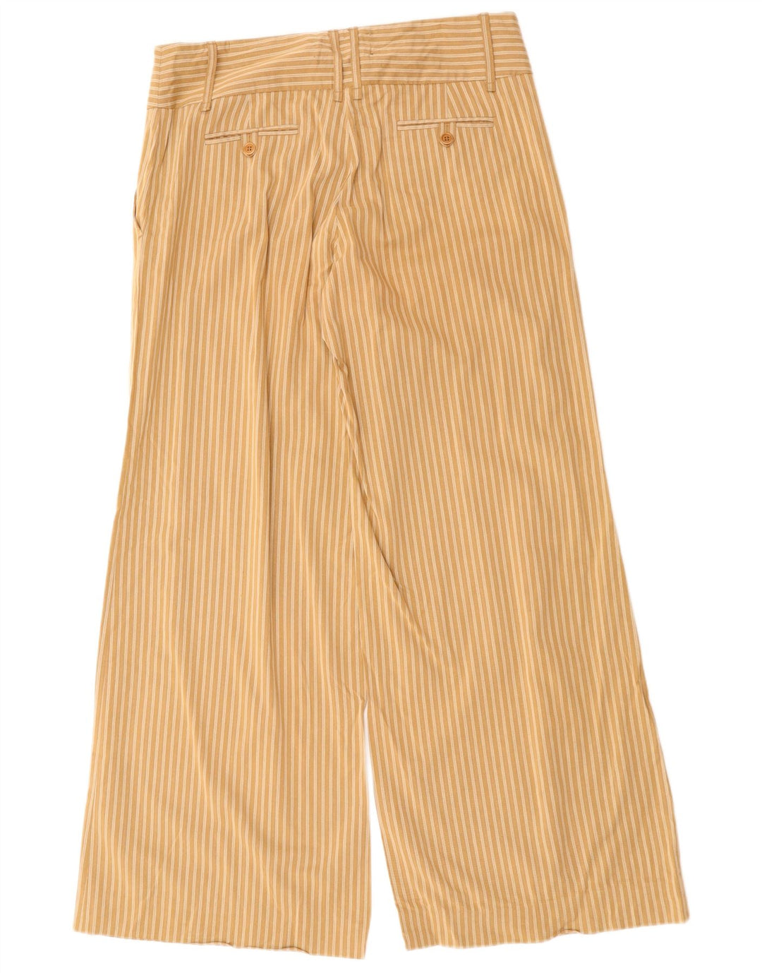 MAX MARA Pantalones casuales de pierna ancha para mujer US 10 Grande W34 L32 Marrón Rayas