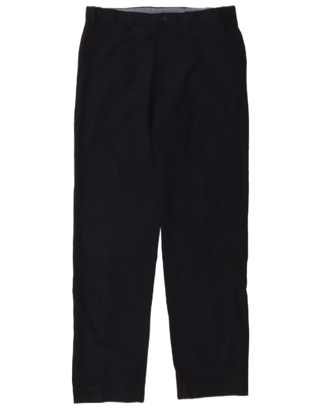 Marks & Spencer Pantalón de traje regular recto para hombre W34 L33 Azul marino