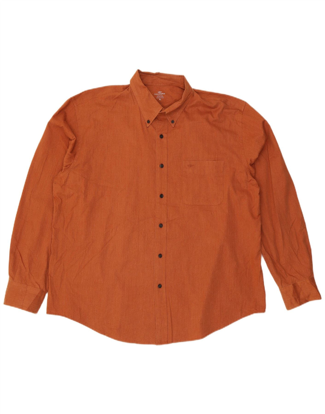 DOCKERS Camisa Hombre XL Naranja Algodón