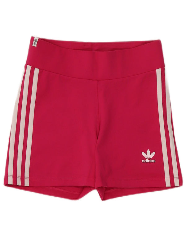 Adidas Pantalones cortos deportivos para mujer UK 8 Small Pink Poliéster Deportes