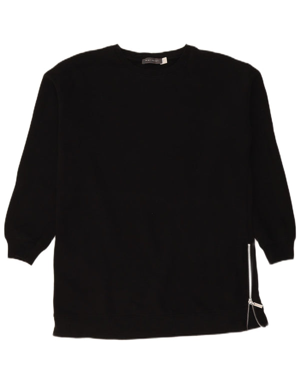 MINT VELVET Sudadera larga de gran tamaño para mujer, talla 40, talla S, color negro