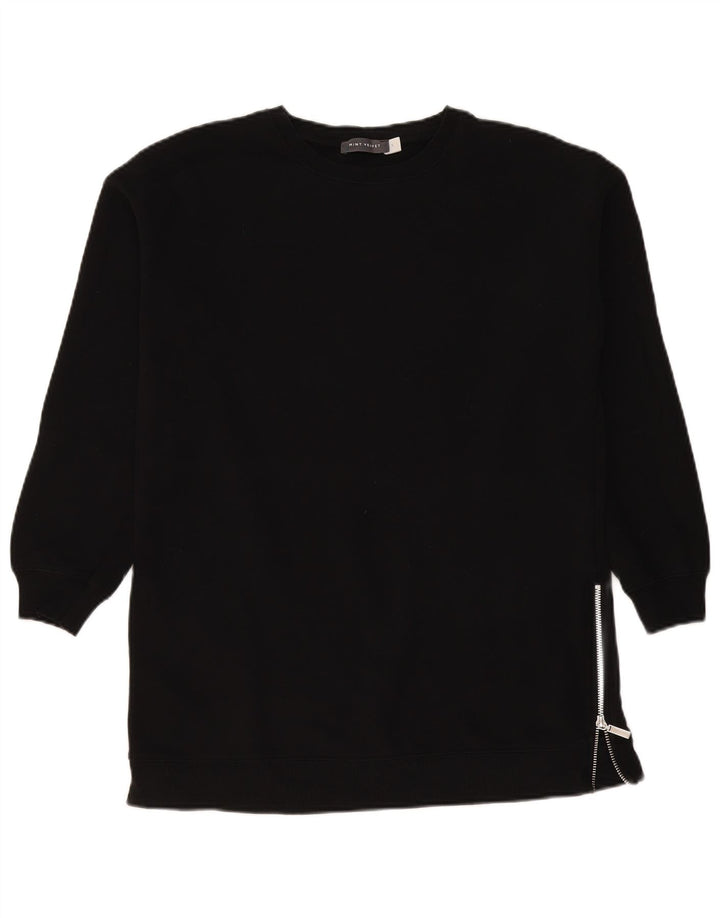 MINT VELVET Sudadera larga de gran tamaño para mujer, talla 40, talla S, color negro