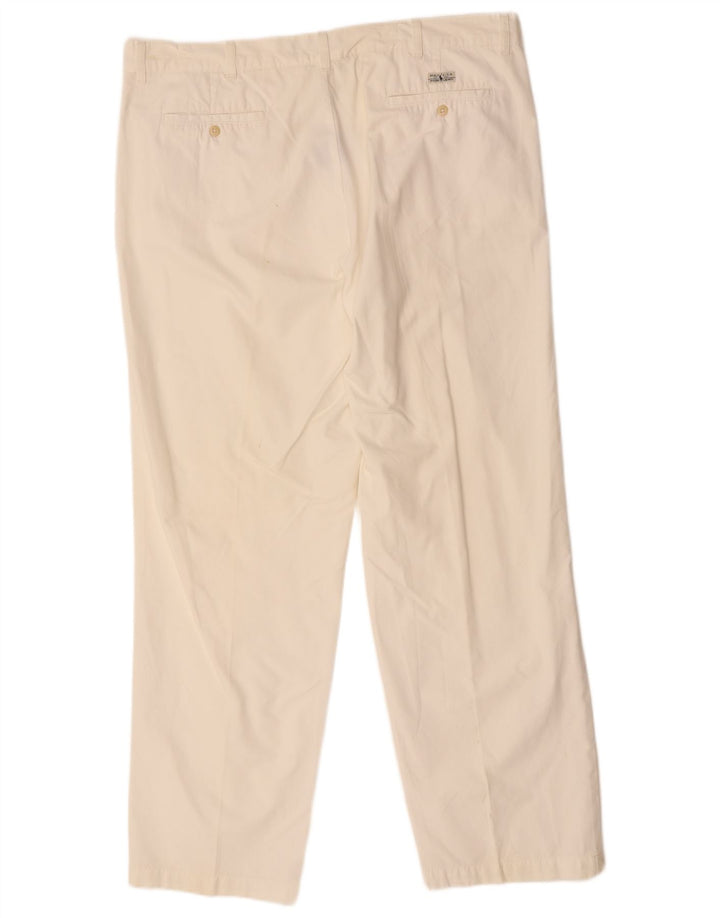 POLO RALPH LAUREN Pantalón chino recto para hombre W42 L34 Algodón blanco