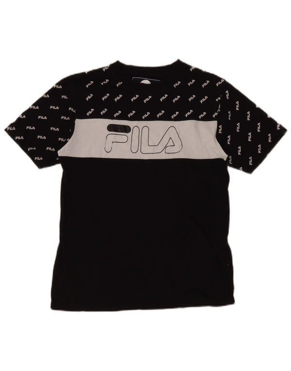Fila Camiseta gráfica para niños 12-13 años Algodón negro