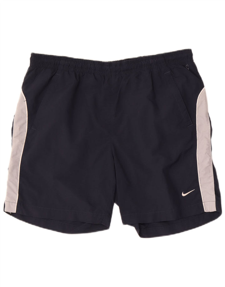 Nike - Bañador para hombre (talla grande), color azul marino, nailon color block