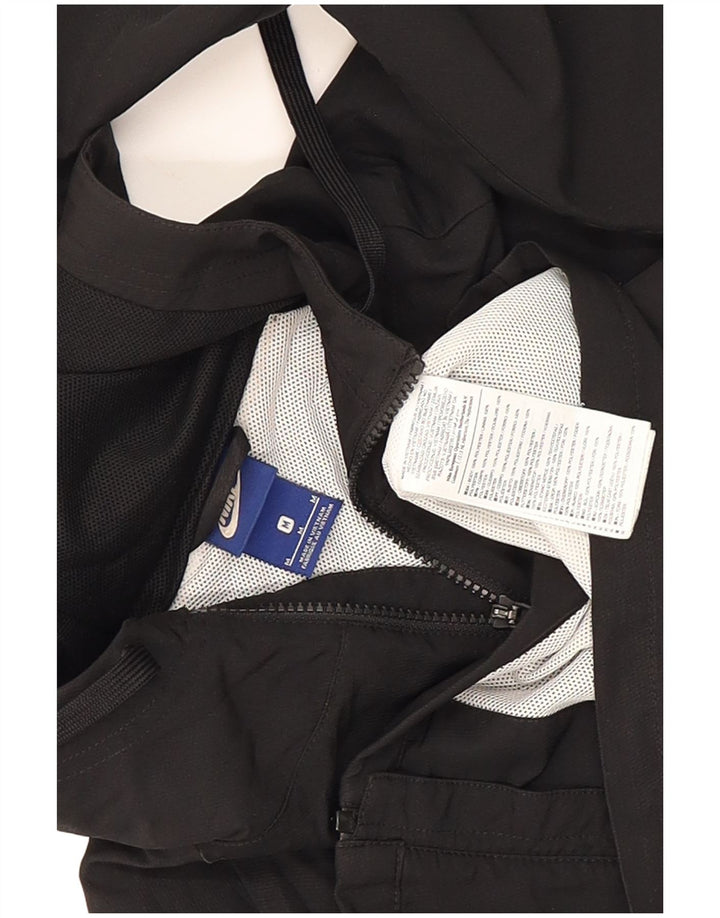 Nike - Chaqueta de chándal con capucha para hombre, poliéster negro mediano