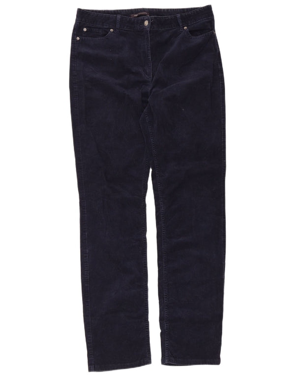 Marks & Spencer Pantalones de pana para mujer UK 40 Large W32 L31 Azul marino