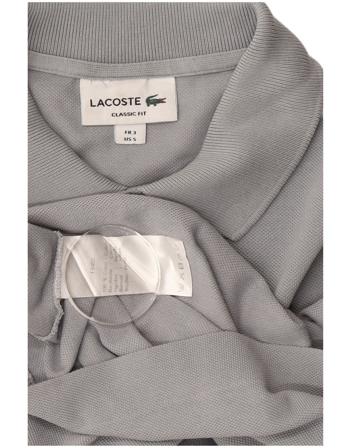 Lacoste Polo de ajuste clásico para hombre talla 3 pequeño algodón gris