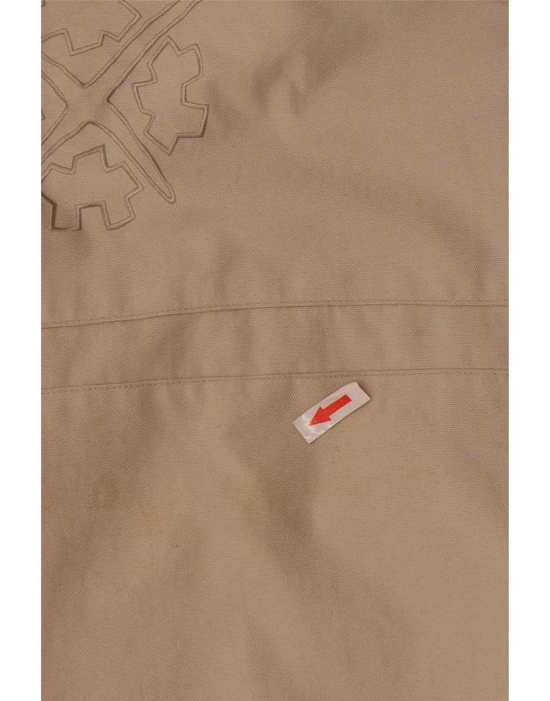 Exxtasy Chaqueta cortavientos holgada para hombre UK 36 Small Beige Nylon