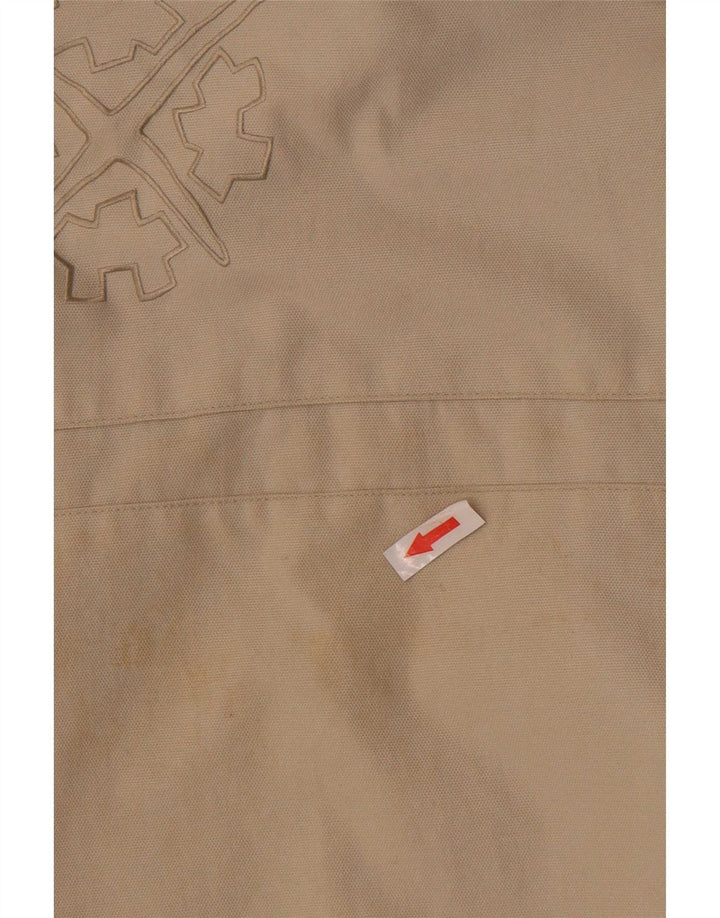 Exxtasy Chaqueta cortavientos holgada para hombre UK 36 Small Beige Nylon