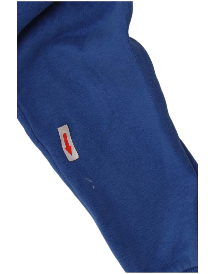Superdry Jersey con capucha gráfica de algodón azul medio