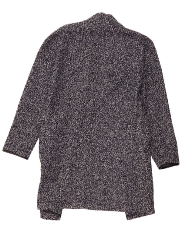 Marks & Spencer Abrigo abierto para mujer UK 8 Small Poliéster moteado azul marino