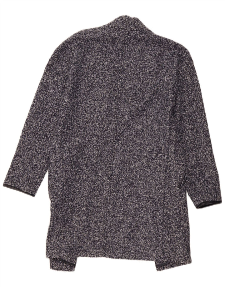 Marks & Spencer Abrigo abierto para mujer UK 8 Small Poliéster moteado azul marino