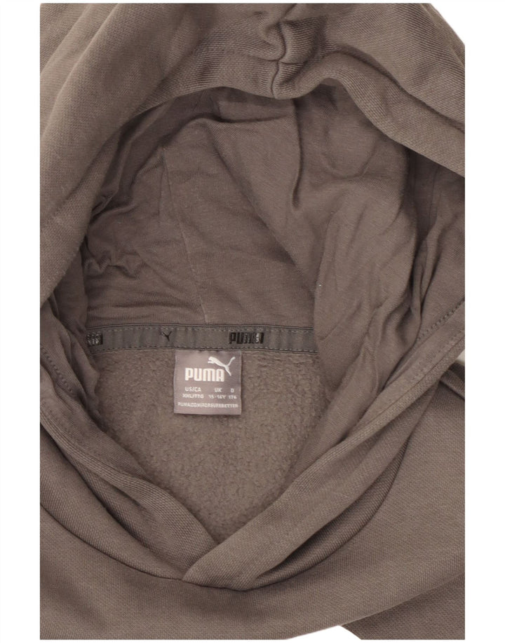 PUMA Sudadera con capucha gráfica para niños 15-16 años Algodón gris