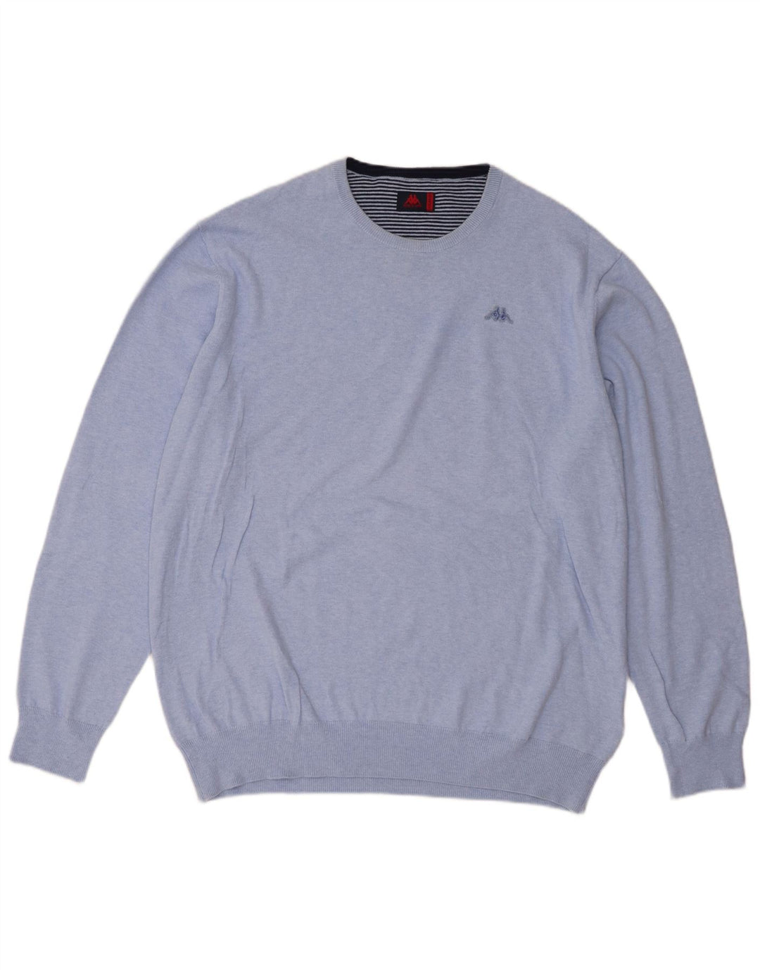 Kappa - Jersey de cuello redondo para hombre, talla 2XL, algodón azul