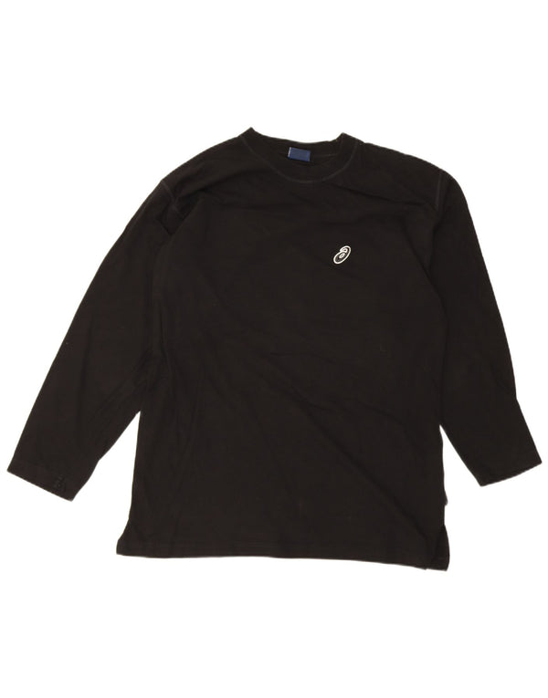 Asics Hombre Top Manga Larga Grande Algodón Negro