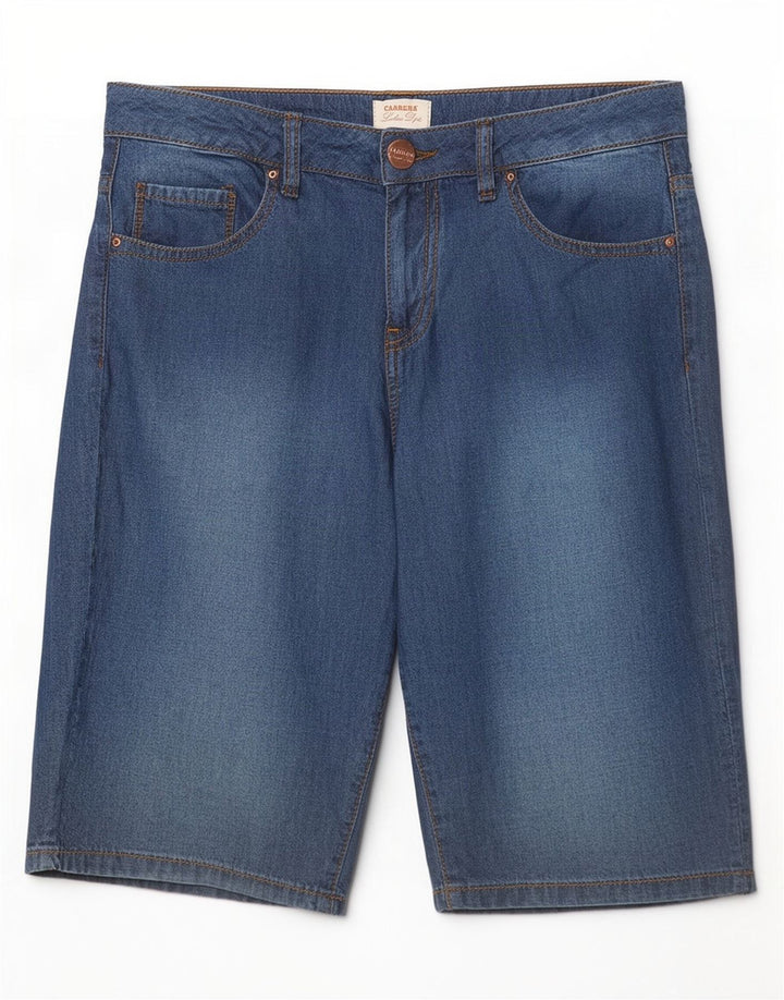 Shorts Vaqueros Mujer Carrera W27 Small Azul Algodón