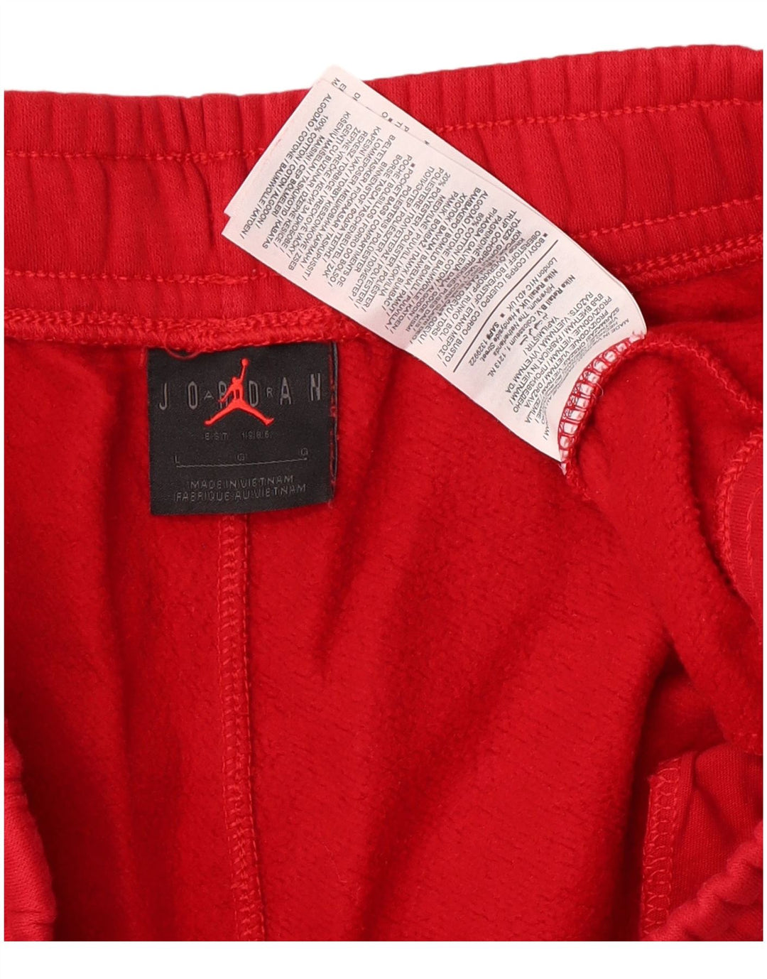 Jordan - Pantalones cortos deportivos para hombre (algodón rojo grande)