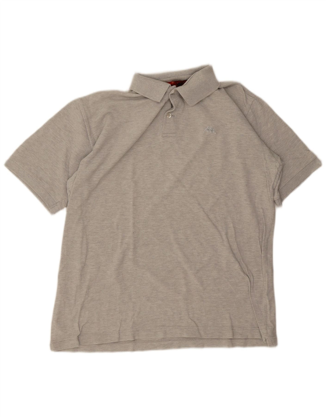 Kappa Polo para hombre de algodón moteado gris grande