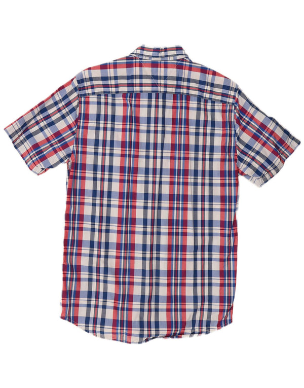 TOMMY HILFIGER Camisa de manga corta New York Fit para hombre Medium Blue Check